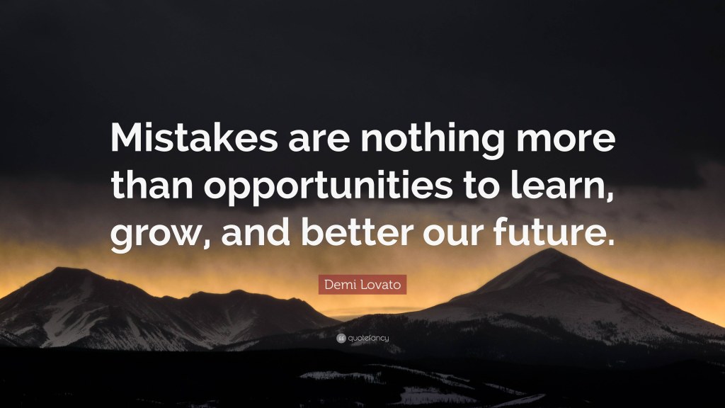Picture of: Demi Lovato Quote: “Mistakes are nothing more than opportunities