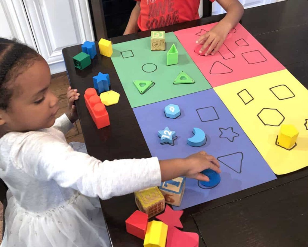 Picture of: Shape Activities For Toddlers: Color and Shape Sorting!
